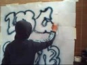 Spraying \"LOCK\"