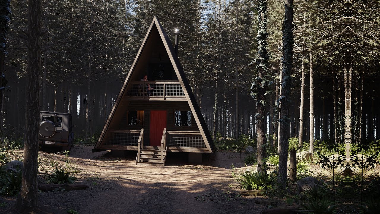 Making a Cabin in the Woods in 15 mins using Blender