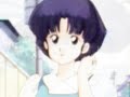 Akane con el vestido azul