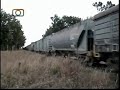 Tren de tolvas graneras de NCA saliendo de Monte Leña