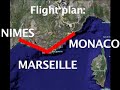 Flightplan: Monaco to Nimes