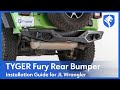 video thumbnail: TYGER FURY Rear Bumper Fit 2018-2024 Wrangler JL (NOT JK) | Textured Black TG-BP9J81198-iFq2x67BN60