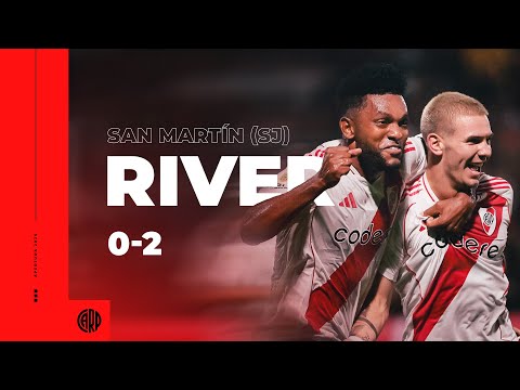 San Martín (SJ) 0 - River 2 | Torneo Apertura 2025 [RESUMEN COMPLETO]