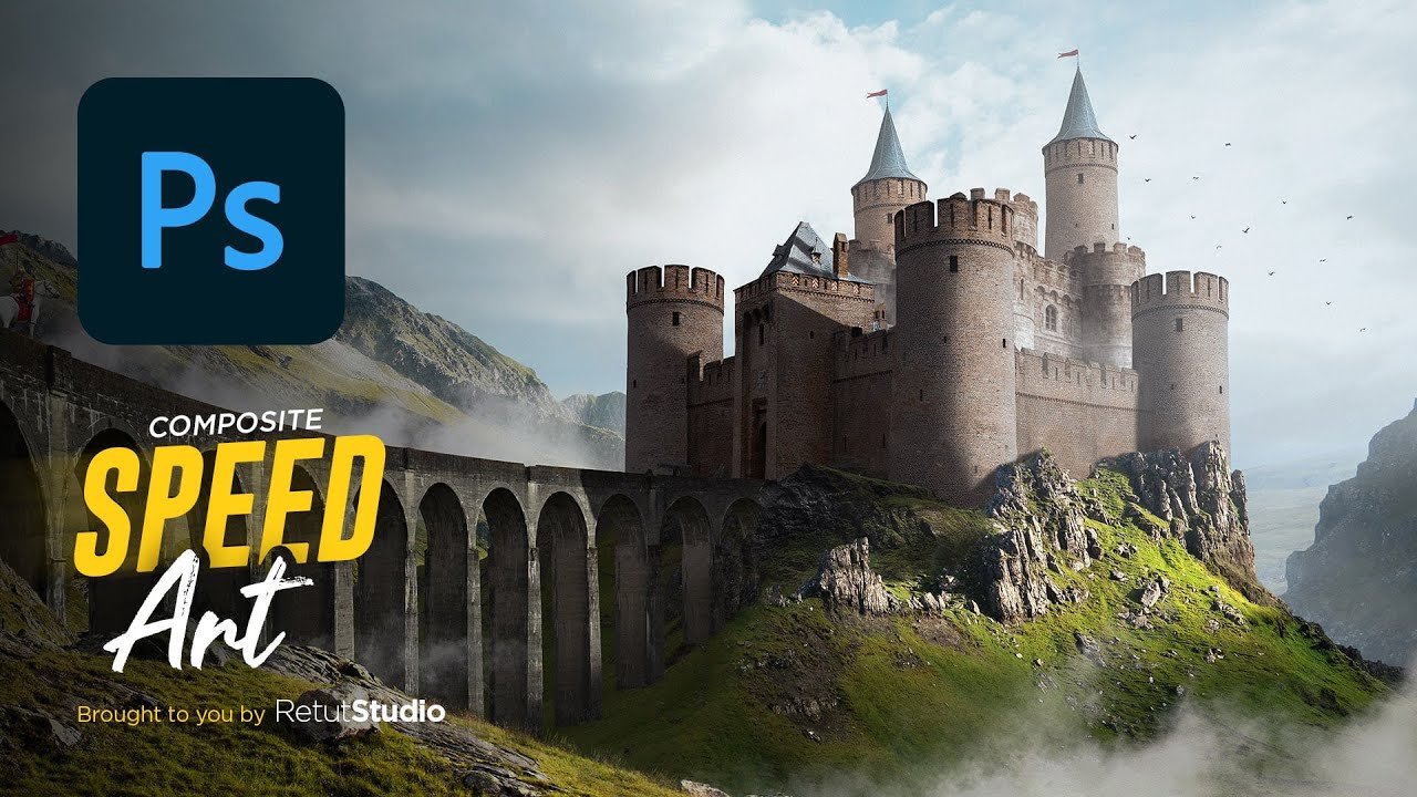 Creating a Fantasy Fortress Landscape in Photoshop - SpeedArt