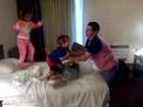 jumping on the beds
