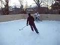 Outdoor ice hockey goal