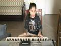 Nandini Playing on keyboard