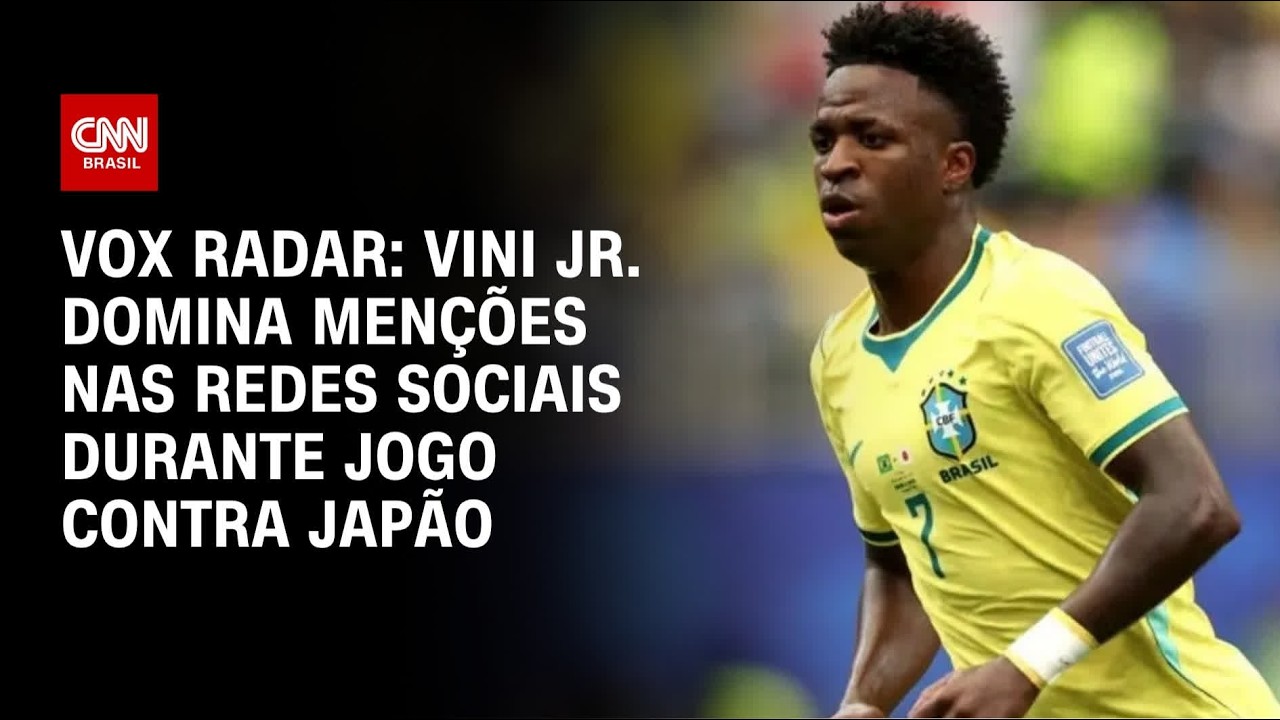 Copa do Mundo: Vini Jr. é jogador mais citado nas redes sociais durante jogo, diz Vox Radar | HORA H