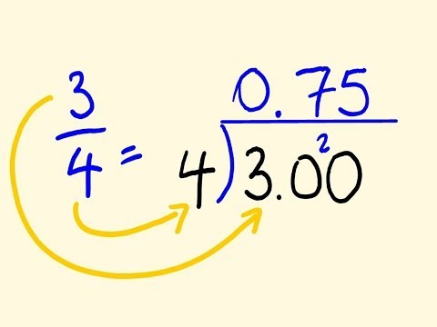 how to change fractions to decimals