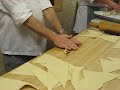 Croissant dough rolling
