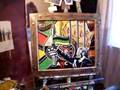Celebrating Nelson Mandela's 90th Birthday,Original portrait of Nelson Mandela,signed 2003,Political art painting!