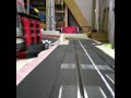 Ein erstes Video unsere festinstallierten Carrerabahn / D132 - digital aus unsere Werksatt. Die Bahn hat die Masse von 610cm x 350cm und wird bei Nichtgebrauch über eine elektrische Winde and die Decke gezogen! / www.wood-slot.com / Das Video wurde mit eine Ixus aufgeklebt auf einem SISU Truck gemacht, nicht sehr optimal da viel zu schwer und mit einem sehr bescheidenen Schwerpunkt. Die Strecke wird in ca. 8-9sec abgefahren, original DTM mit angeschliffenen orig. Reifen, Frontmagnet und ca. 15gr Blei und entfernten Inletts.