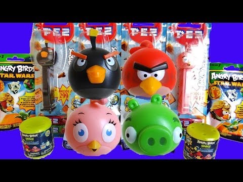 Angry Birds Surprise Eggs, Mash'ems, Blind Bags, & Pez dispensers!