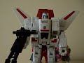 here's my custom skyfire. it took 6 months of work. i bought a classics jetfire figure especially for this kitbash. initially i wanted to create a cartoon skyfire. i ended up making a dreamwave comics skyfire. the only difference between the dw and cartoon version is the head. the kitbash was done by measuring, cutting with a dremel, drilling, sanding, painting, sculpting and a lot of patience. the paint apps on the figure were done in multiple sanded layers. i finished all paint apps with multiple layers of clear coat. the sculpting was done using putty.

used materials:
- electric drill
- electric cutting tool
- hammer
- hobby knives
- screwdrivers
- paintbrushes
- enamel modeling paint
- clear coat
- milliput hobby clay
- protective gear

the head:
i gave it a paint job and filled the gaps between his antennas and the top of his head with putty so that they become one solid piece.

chest:
the cockpit on his chest was given a repaint and an autobot sign. i shortened his nose cone with a dremel and sculpted the ends. the removable chest pieces with outlets on the left and right side of his cockpit had to be custom-made. i used putty for this purpose. since these chest pieces needed to be accurate and have the lines/details of skyfire it was done in several stages of sculpting, drying, adding new layers of putty and more sculpting. then ofcourse, the paint job and clear finish.

waist:
i created the typical skyfire red hip parts using putty and gave it a red/white paint app.

arms:
triangles were added to his lower arms. it makes no sense, but skyfire has those things.

hands:
i painted his hands white.

legs:
i repainted them and gave them the red parts which i made with putty.

feet:
i removed the pointy ends of his feet and sculpted blocky skyfire feet on top of it, after some serious sanding.

back:
i removed the wings from his body by cutting his upper backplate at the ends. i refilled it with putty, sanded it and gave it some paint.

backpack:
i had to reconstruct skyfire's backpack. i took classics jetfire's rocket boosters, cut certain parts, reversed the upper booster parts and drilled holes. i made custom screws that hold the parts together. the gaps were filled with putty and sanded. i used the plastic strips included in the box, cut one of them and used it to connect both parts of the sliding mechanisms on the back with the center block. 2 small wings were sculpted on the center block. i provided the lower part of the center block with 4 holes and mounted it with custom made screws to the boosters so that i can still mount the backpack to skyfire.

i mounted his wings onto the backpack in such a way that i can transform them. i bought some articulation parts to hold the wings upward when skyfire is in robot mode. these parts are integrated into the backpack using putty.