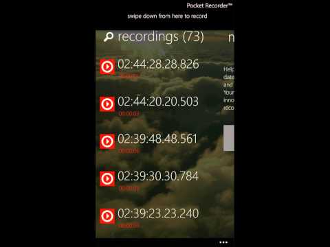 Pocket Recorder Tutorial (version 9.5)