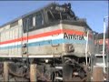 Amtrak F40PHR 281 sits next to an ex SP tunnel motor in Sacramento, California.