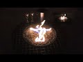 Oriflamme Fire pit table - Fire coming up in a design