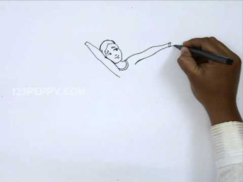 how to draw gymnastics