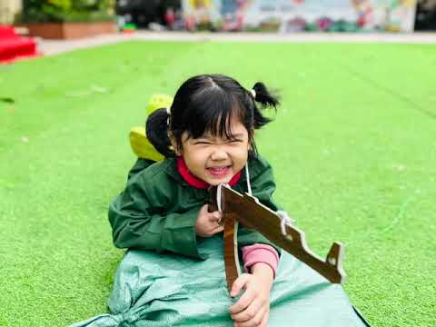 HOẠT ĐỘNG TRẢI NGHIỆM "BÉ LÀM CHIẾN SỸ" CỦA CÁC CHÁU TRƯỜNG MẦM NON THỊ TRẤN.