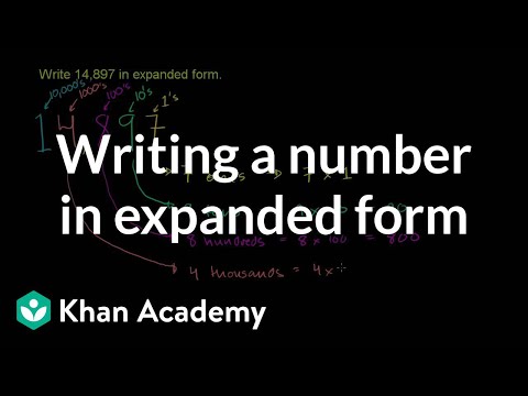 Writing a number in expanded form