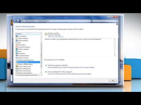how to set aol as default email in windows 7