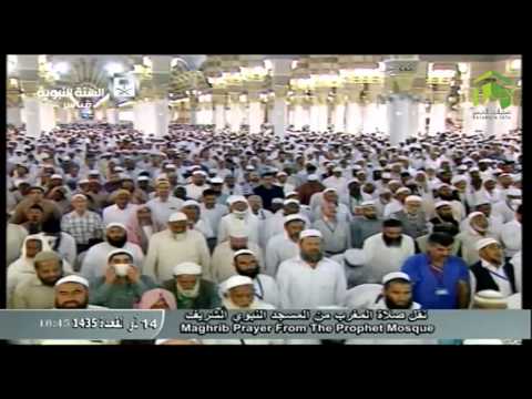 صلاة المغرب-المسجد النبوي 1435.11.14هـ