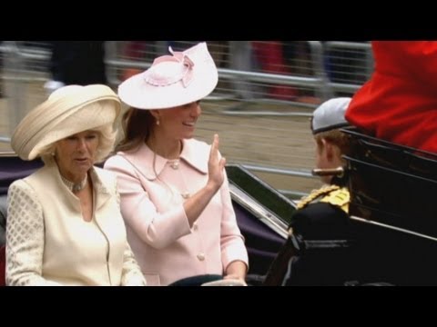 cambridge - The Duchess of Cambridge made her last public appearance before the birth of her first child to celebrate the Queen's official birthday at the Trooping the C...