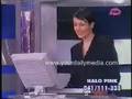 woman faints on television