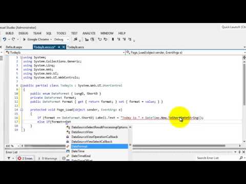 how to define user control in asp.net