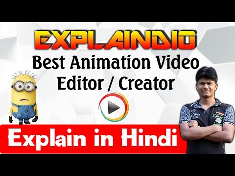 Explaindio video creator tutorial hindi : free video editing software