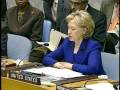 US Secretary of State, Hilary Clinton, chairing the United Nations Security Council