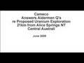 Alice Springs Town Council Question Time to Cameco