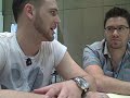 Matt Giraud and Danny Gokey chat before the American Idol live show in Tacoma WA
