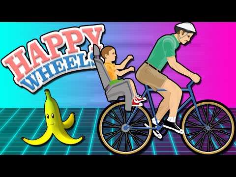 AWESOME SWORD THROWS & BANANA PEELS - Happy Wheels w/ ChimneySwift11