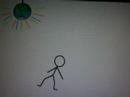 Breakdancing stick person