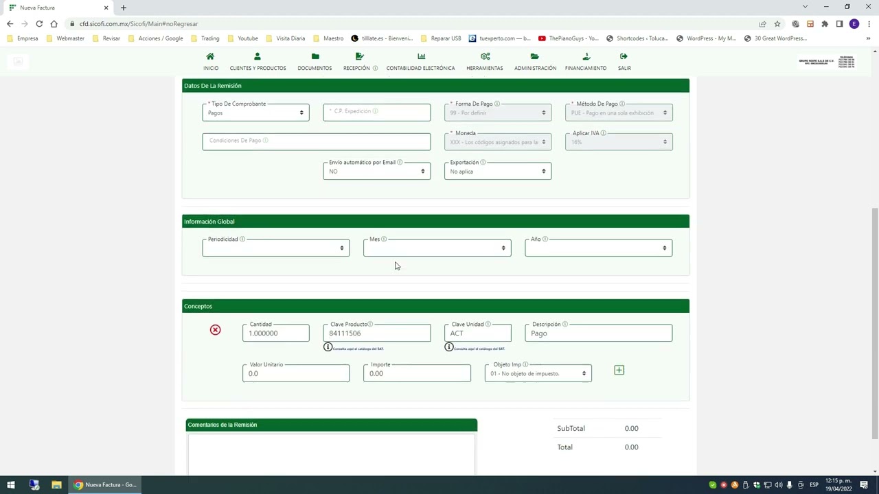 21 - Complemento de Pago Versión 4.0 con Impuestos