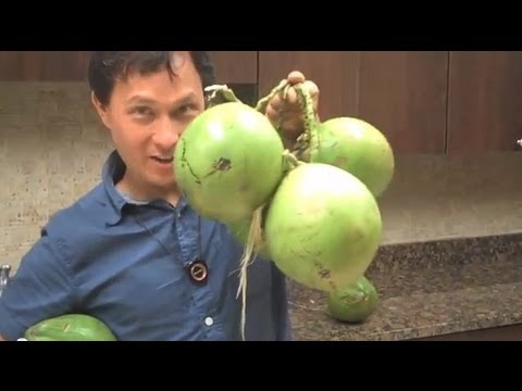 how to open young coconut