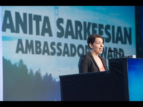Game Developers Choice Awards 2014 - Ambassador Award recipient Anita Sarkeesian