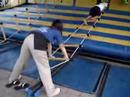 monkey climbling in sixflags? 1st try