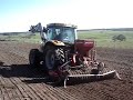power harrow air seeder and cat tractor