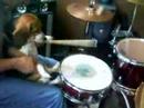 Otto playing drums.