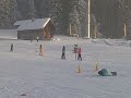 Nadine's erster Tag auf Carving Ski