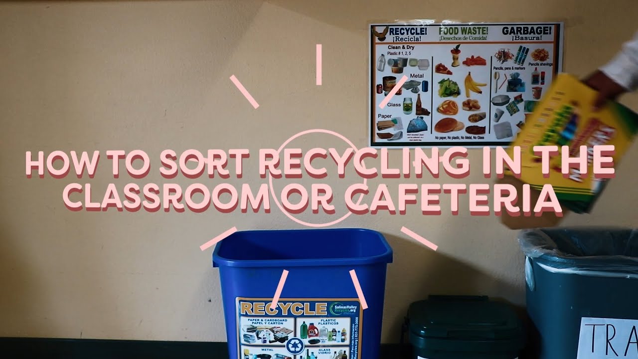 How to sort recyclables in the classroom and the cafeteria
