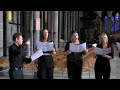 melisma sings 'o sacrum convivium', music by thomas tallis, in the nave of salisbury cathedral.