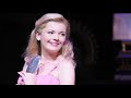 Dianne Pilkington discusses her costume changes in playing Glinda the good witch in Wicked. This involves nine costume changes, but only seven actual different costumes.