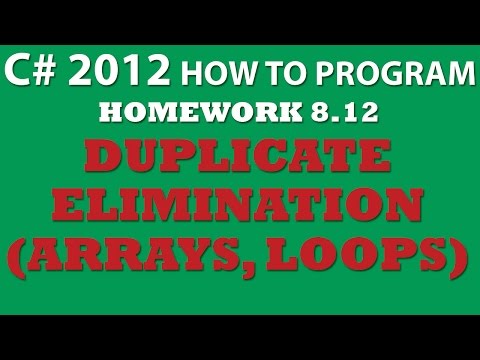 how to eliminate duplicate values in array in c