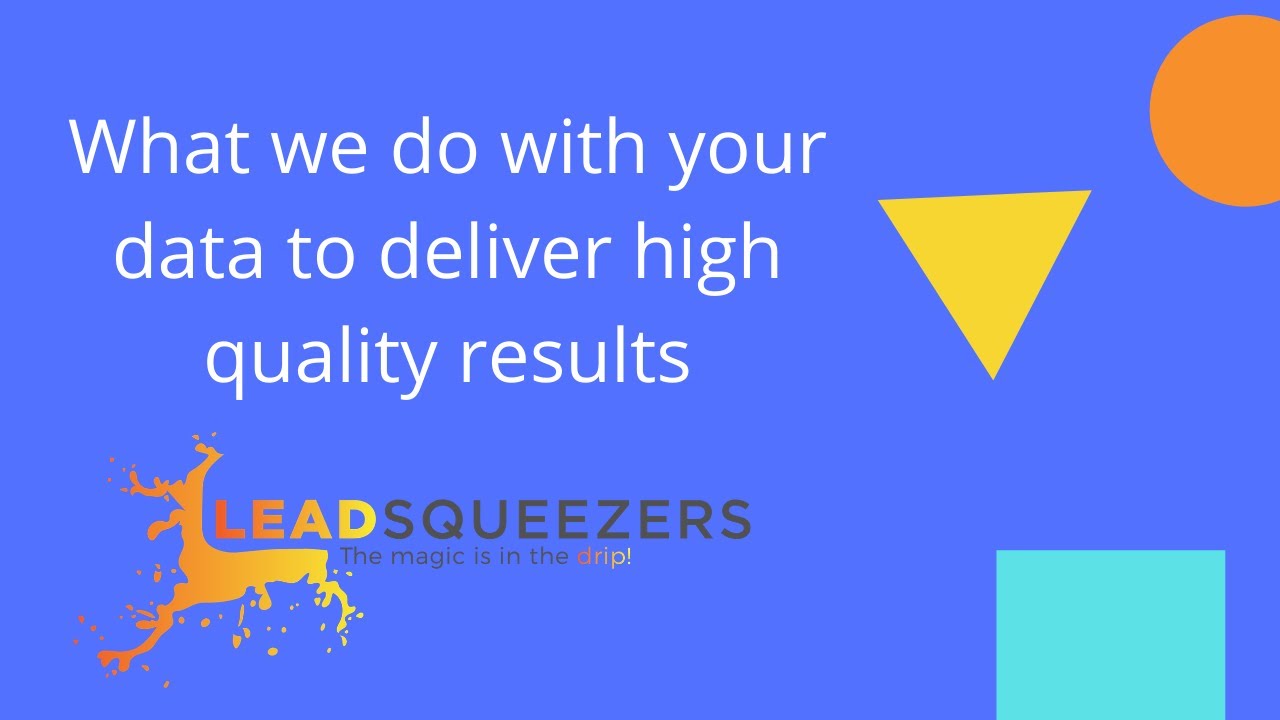 Lead Squeezers - What we do with your data to deliver high quality results