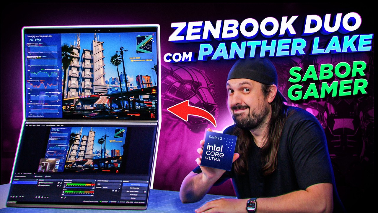 Zenbook Duo com DUAS TELAS OLED e Intel Arc B390: SABOR GAMER!