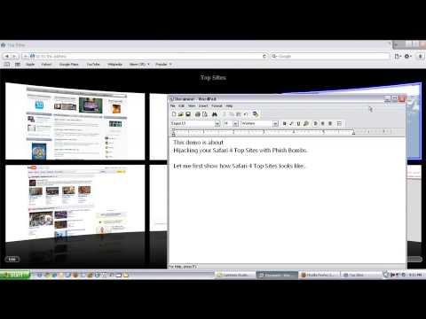 Hijacking Safari 4 Top Sites