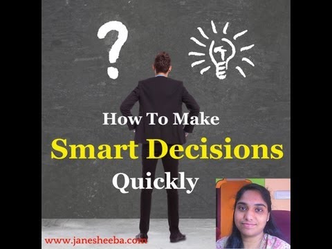 how to take quick decision